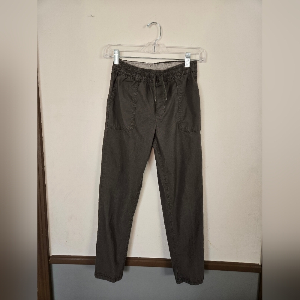 OshKosh B'gosh Stretch Canvas Pull-On Joggers - Boy Size 10/10A Dark Gray